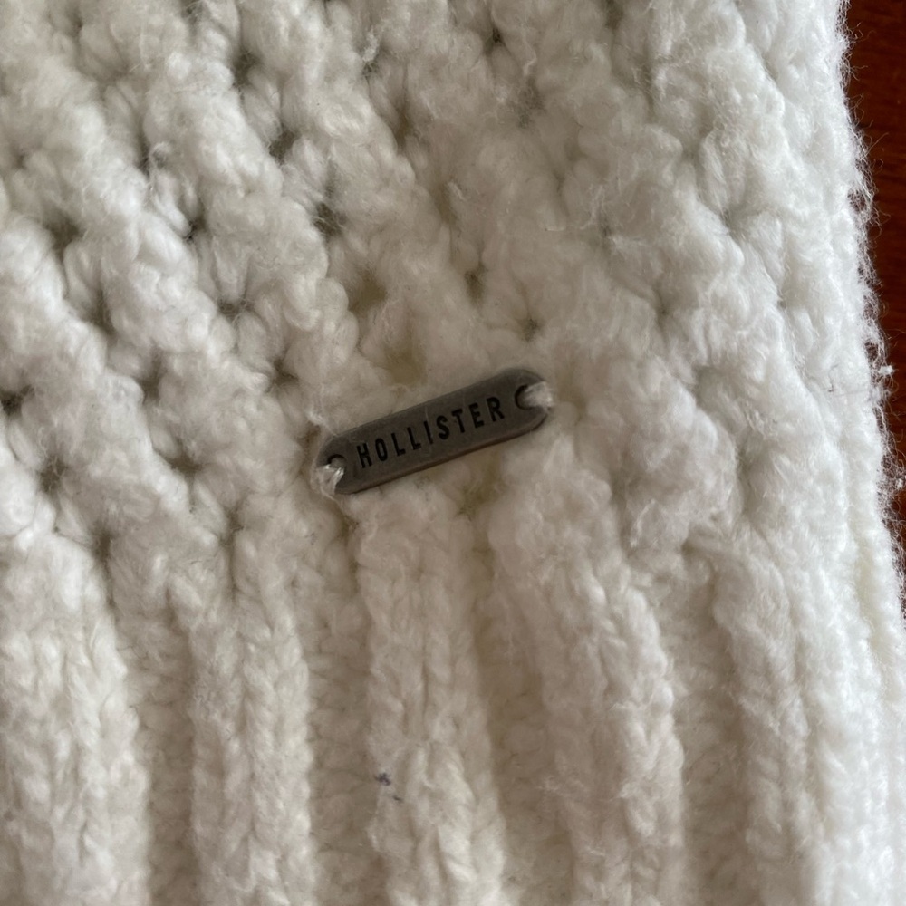 Open knit white cardigan